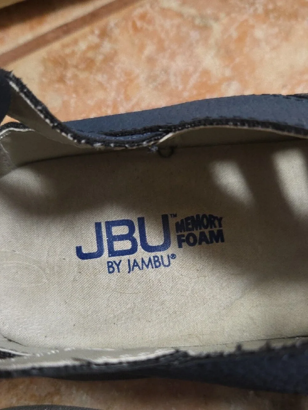 JBU Women's Navy Blue Fisherman-Style Sandals with Floral Accents